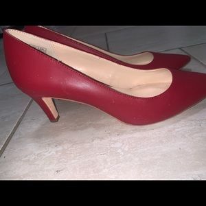Matte red heels